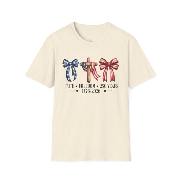 Patriotic 250th Anniversary T-Shirt – "Faith • Freedom • 250 Years 1776–2026"