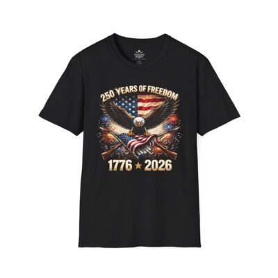 250 Years of Freedom T-Shirt — 1776–2026 Patriotic Eagle American Flag Tee