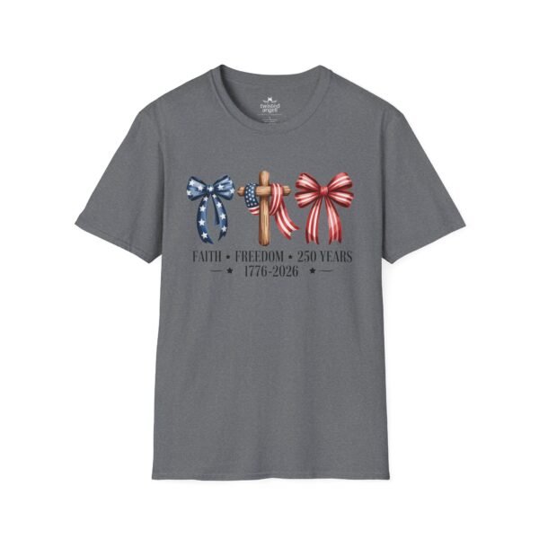 Patriotic 250th Anniversary T-Shirt – "Faith • Freedom • 250 Years 1776–2026"