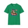 Patriotic Raccoon Pool Float T-Shirt — Cute 4th of July American Flag Tee