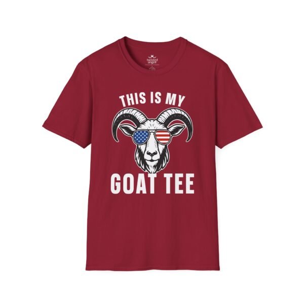 5827434756933570040_2048.jpeg This Is My Goat Tee T-Shirt – American Flag Sunglasses Graphic