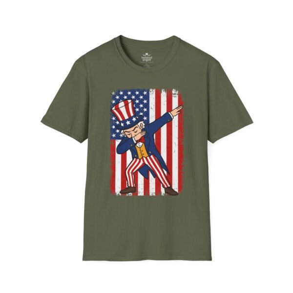 5860488337396872920_2048.jpeg Uncle Sam Dabbing T-Shirt – Patriotic USA Flag 4th of July Tee
