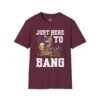 5947582352434384547_2048.jpeg Just Here to Bang T-Shirt — Funny Patriotic Cat Beer 4th of July Tee