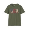 6047112343775785299_2048.jpeg USA Patriotic T-Shirt — Vintage Flag "EST. 1776" Graphic