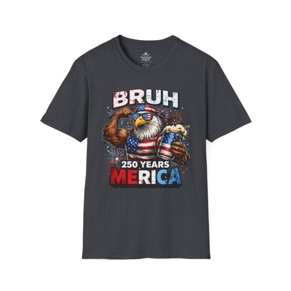 Bruh 250 Years ‘Merica T-Shirt — Patriotic Eagle Beer Graphic Tee
