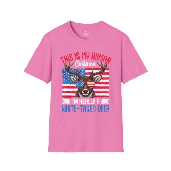 6345041816613412372_2048.jpeg White-Tailed Deer Costume T-Shirt — “This Is My Human Costume” Patriotic Deer Tee