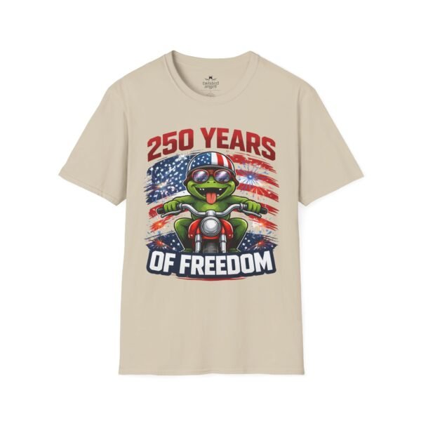 6513304043751596184_2048.jpeg 250 Years of Freedom Motorcycle Frog T-Shirt — Patriotic 4th of July Tee