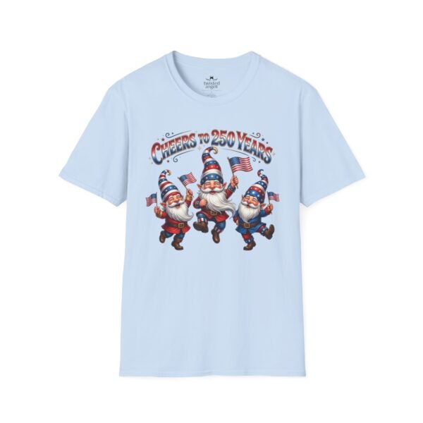 7283830593933723299_2048.jpeg Patriotic Gnomes T-Shirt — "Cheers to 250 Years" Vintage 4th of July Graphic Tee