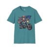 7354745901332589975_2048.jpeg Uncle Sam Riding Motorcycle - Patriotic Flag T-shirt