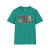 7386845349409905980_2048.jpeg USA Patriotic T-Shirt — Vintage Flag "EST. 1776" Graphic