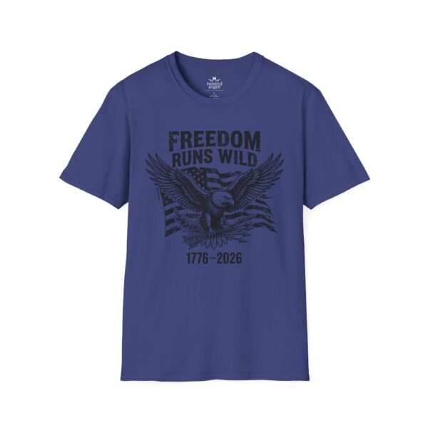 Freedom Runs Wild Eagle T-Shirt — 1776–2026 Patriotic Vintage Tee