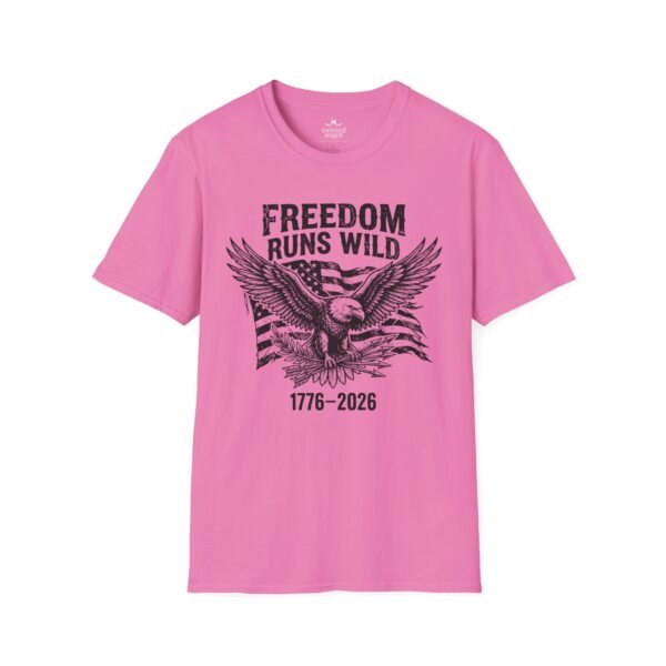 Freedom Runs Wild Eagle T-Shirt — 1776–2026 Patriotic Vintage Tee