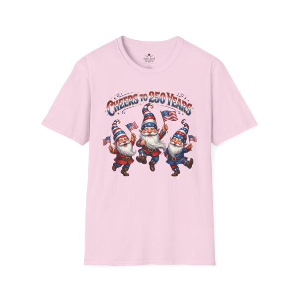7977475187976637231_2048.jpeg Patriotic Gnomes T-Shirt — "Cheers to 250 Years" Vintage 4th of July Graphic Tee