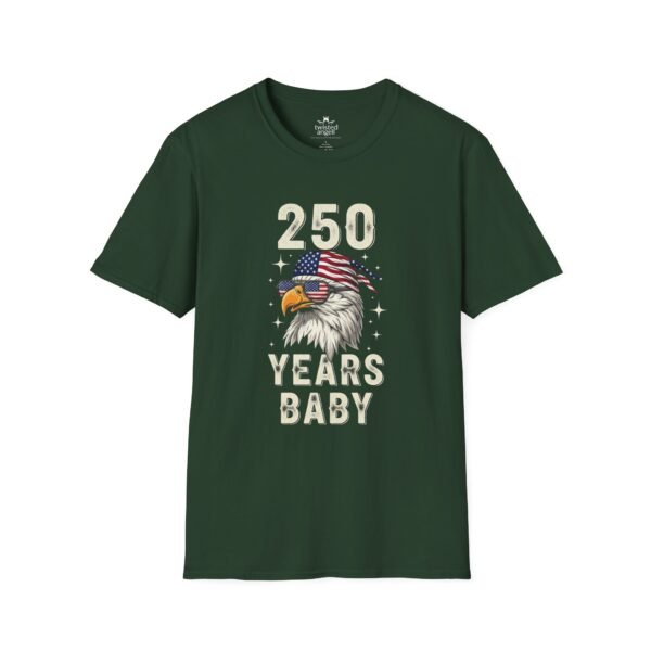 250 Years Baby Eagle T-Shirt – Patriotic American Flag Bald Eagle Tee for Independence Day & 4th of July