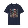 8366838823924700031_2048.jpeg Skull & Pistols American Flag T-Shirt — Patriotic Biker Skull Graphic Tee