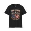 250 Years 1776-2026 Jet Fighter Flag T-Shirt — American Anniversary Patriotic Tee