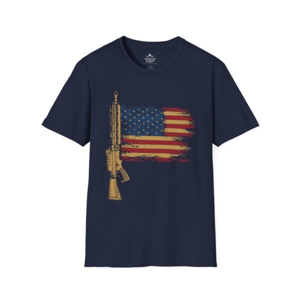 842252333171861286_2048-1.jpeg AR-15 American Flag T-Shirt — Patriotic Rifle Graphic Tee