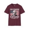 8423733810787761661_2048.jpeg Stay Strapped or Get Clapped T-Shirt — Patriotic George Washington 1776 Flag Tee