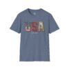 8535769289417400175_2048.jpeg USA Patriotic T-Shirt — Vintage Flag "EST. 1776" Graphic