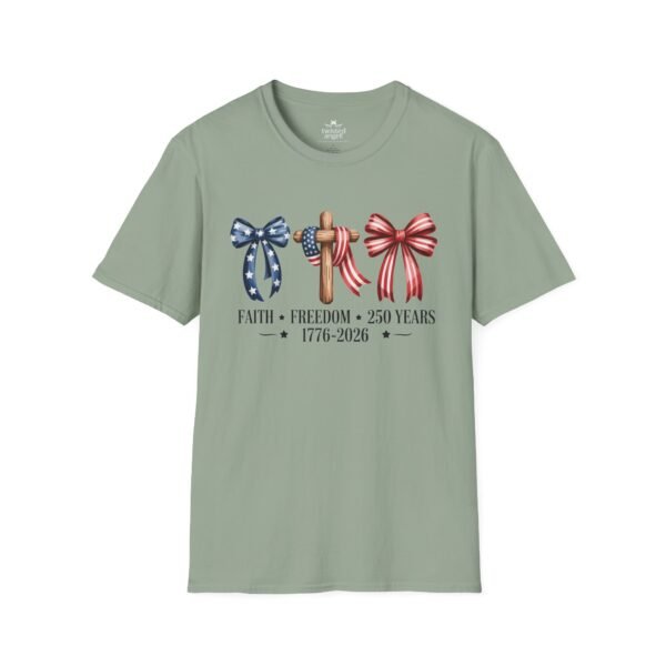 Patriotic 250th Anniversary T-Shirt – "Faith • Freedom • 250 Years 1776–2026"