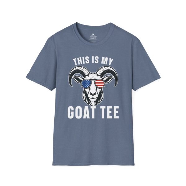 8572756547166824803_2048.jpeg This Is My Goat Tee T-Shirt – American Flag Sunglasses Graphic