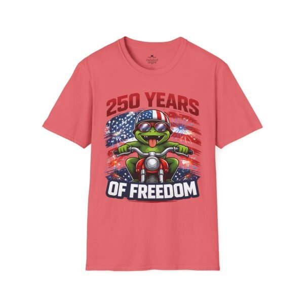 8601903534366635842_2048.jpeg 250 Years of Freedom Motorcycle Frog T-Shirt — Patriotic 4th of July Tee