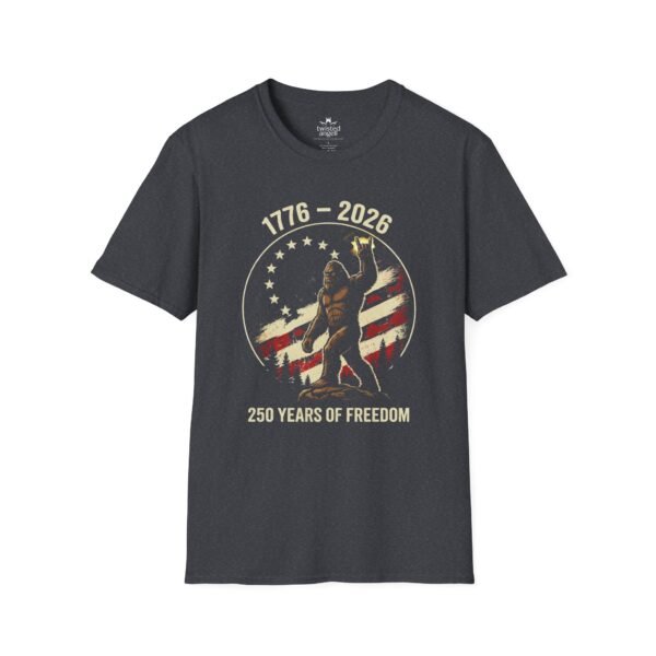 1776–2026 250 Years of Freedom T-Shirt — Patriotic American Flag Bigfoot Design