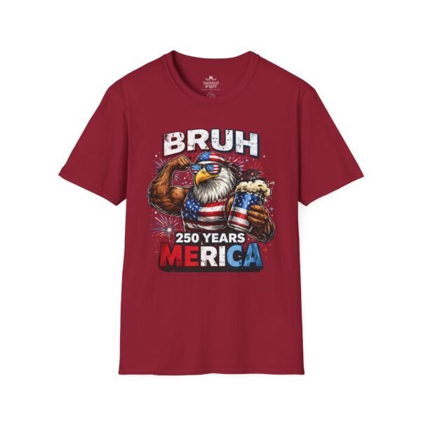 Bruh 250 Years ‘Merica T-Shirt — Patriotic Eagle Beer Graphic Tee