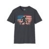 8969435745389873003_2048-1.jpeg Bigfoot ET American Flag T-Shirt — Sasquatch Silhouette Patriotic Tee