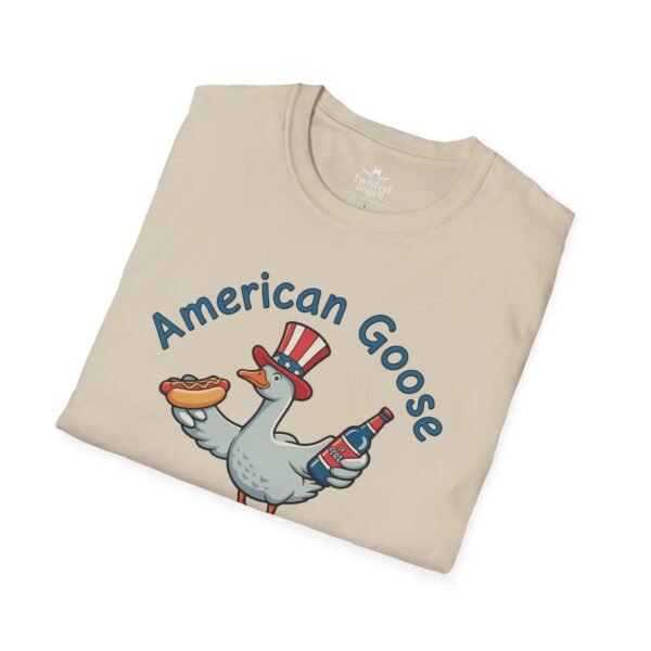 9076884800552621072_2048.jpeg Patriotic American Goose 'Gett'n Loose' T-Shirt