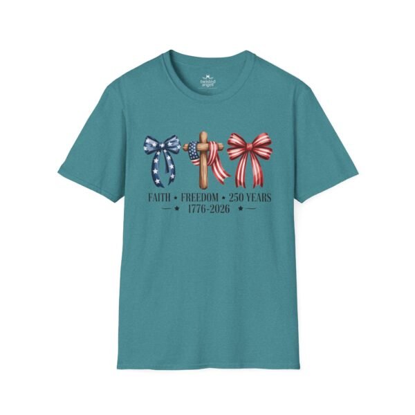 Patriotic 250th Anniversary T-Shirt – "Faith • Freedom • 250 Years 1776–2026"