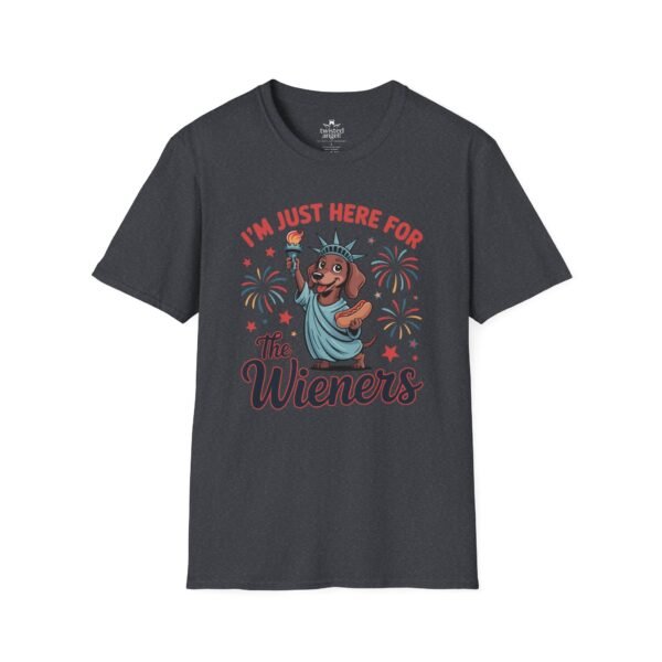 'I'm Just Here for the Wieners' Dachshund Patriotic T-Shirt