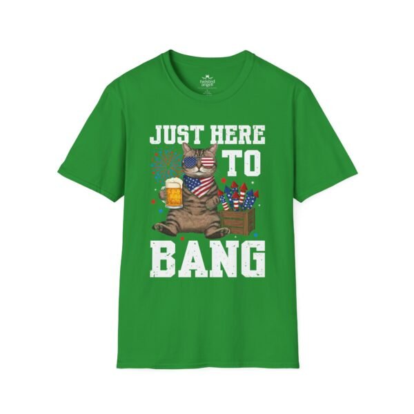 9634828674049158982_2048.jpeg Just Here to Bang T-Shirt — Funny Patriotic Cat Beer 4th of July Tee
