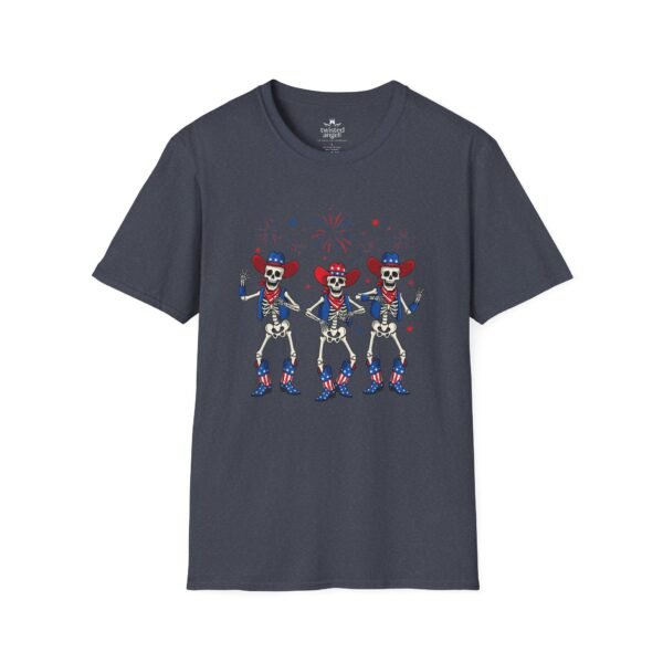 98332422678116354_2048.jpeg Skeleton Trio Fireworks T-Shirt — Patriotic Cowboy Dance Tee